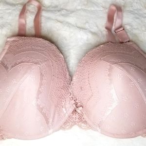 Smart and Sexy Soft Baby Pink Lace Padded Bra 38DDD